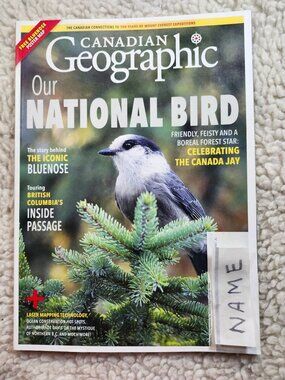 Canadian Geographic Magazine Our National Bird Canada Jay Single Issue Poster